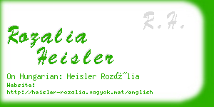 rozalia heisler business card